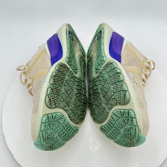 Lululemon Blissfeel Women Size 6.5 Cream Beige Purple Green Running Shoes - Picture 7 of 11